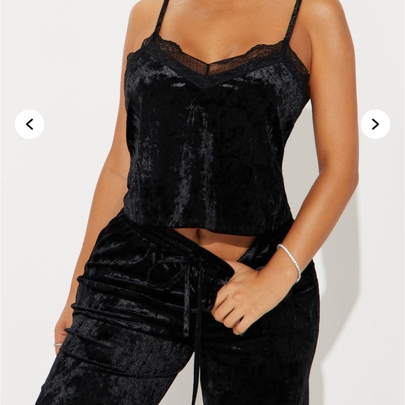 Fashion Nova Other - Elegant Black Velvet pj set